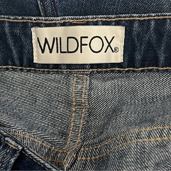 Wildfox Jeans Women's 28 Baggy Crop Da Vinci Medium Wash Distressed - Picture 5 of 12